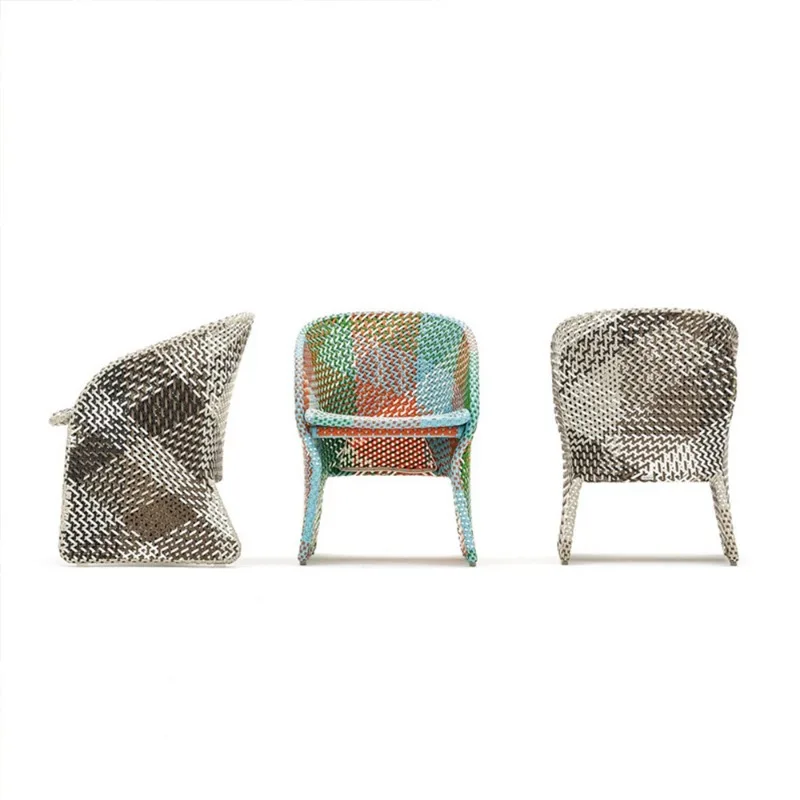 internet-famous coffee table three-piece set, single leisure furniture, sofa, outdoor courtyard rattan woven chair