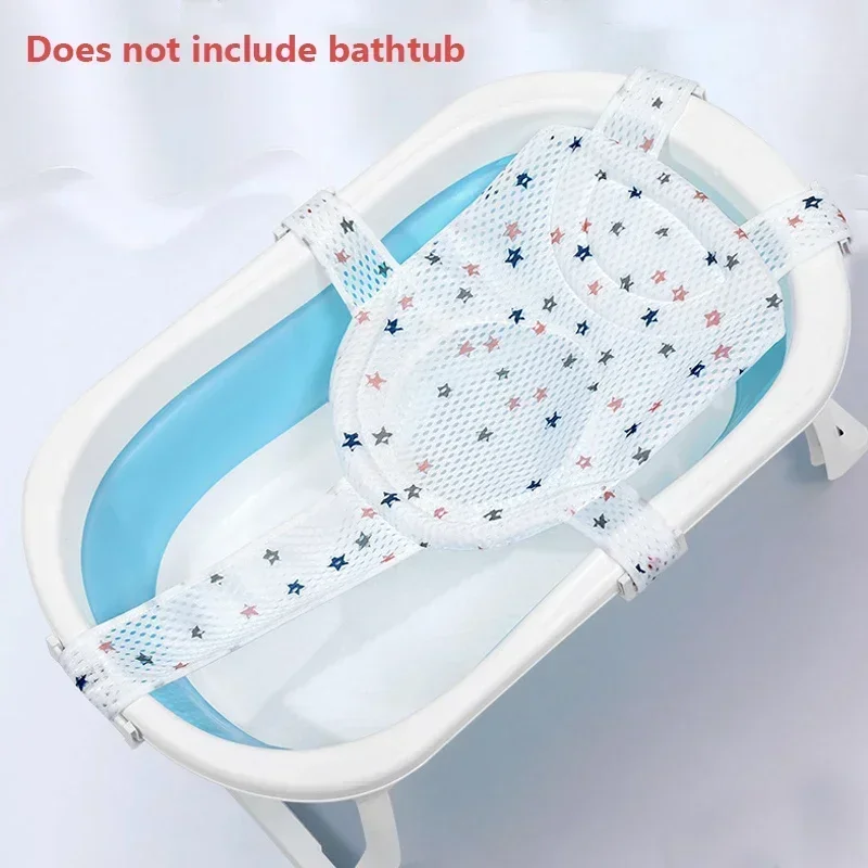 Portable Baby Bathtub Pad Ajustable Bath Tub Shower Cushion Newborn Support Seat Mat Foldable Baby Bath Seat Floating Water Pad