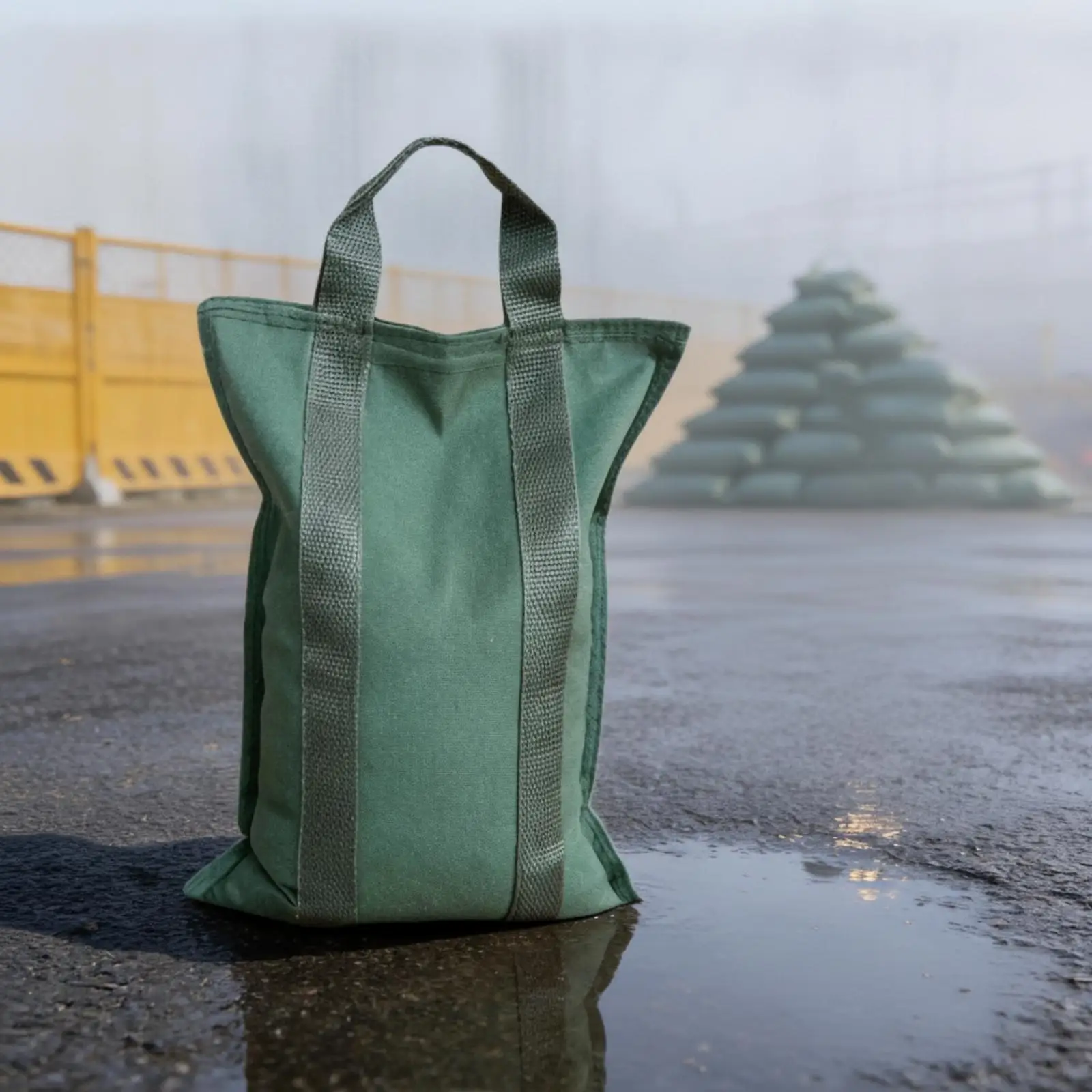 Flexible Heavy-Duty Sandbag with Carry Handles Portable Silicone-Coated Canvas