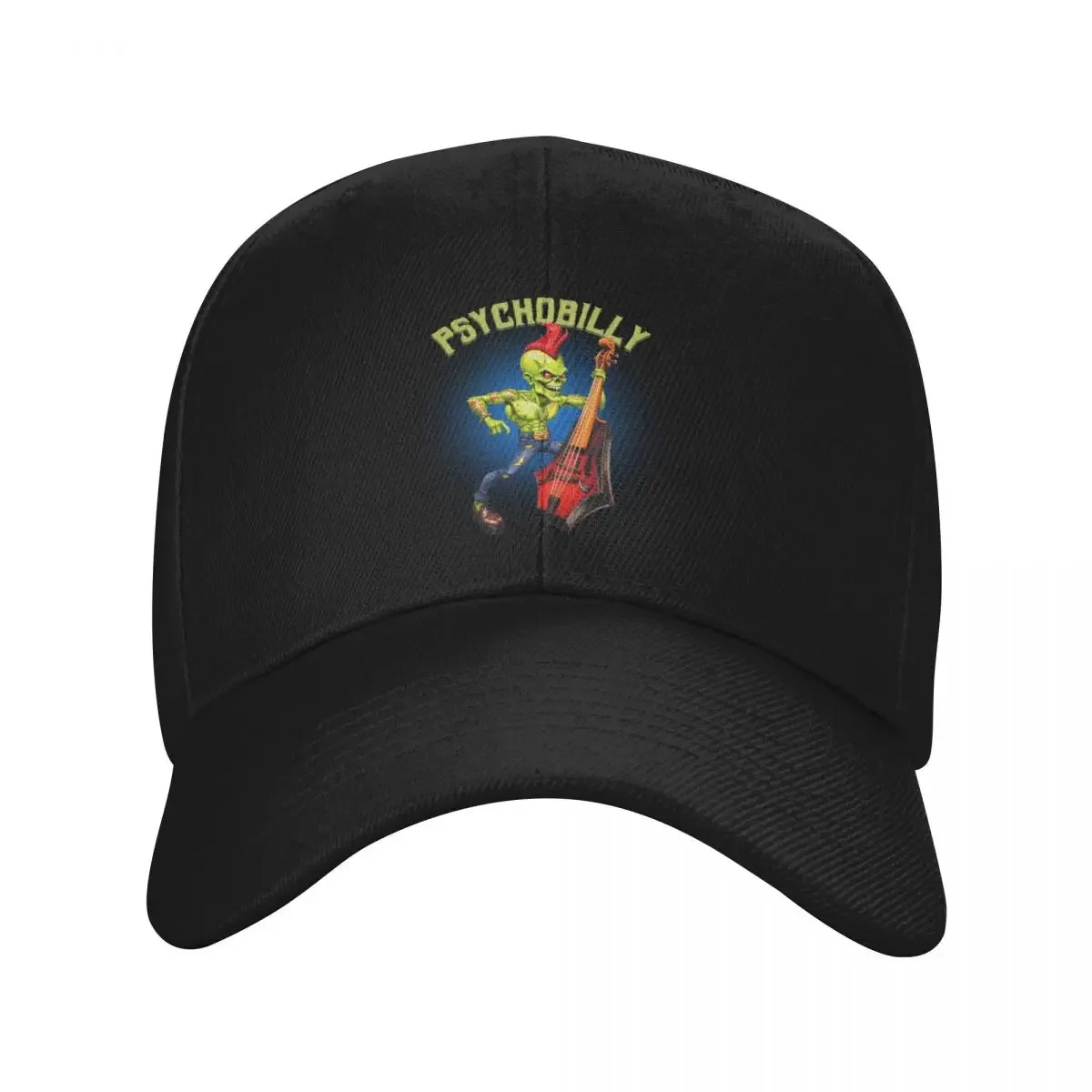 Rockin undead psychobilly art illustration t-shirt Baseball Cap Snap Back Hat funny hat Men Women's