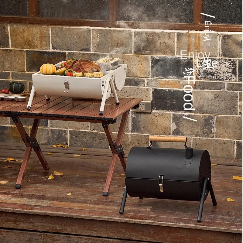 Outdoor Multifunctional Portable Barbeque Stove Camping BBQ Charcoal with Dual Side Camping Supplies