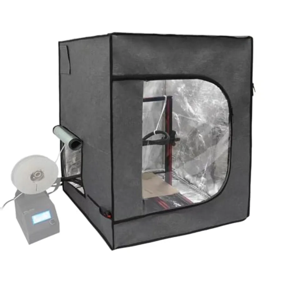 

Large 3D printer enclosure for resin filament printers fireproof polyester fabric black dust-proof heat-retaining and compatibl