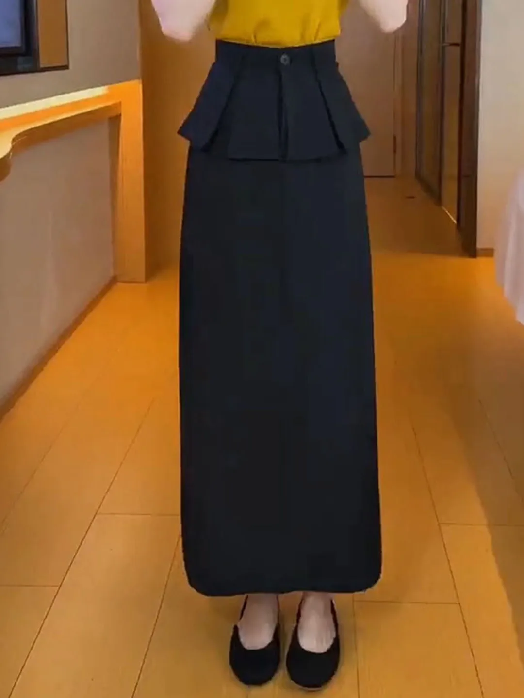 

Ele High Waist Tuxedo Sle f Skirt Women's Summer New High Waist Personali Ba Split Bodycon Skirt Design Sense