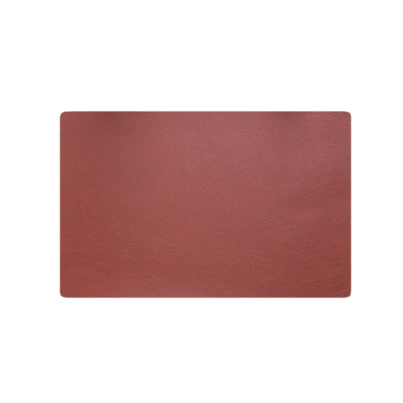 1pc European PU Leather Placemat Double Sided with Different Colors Dining Table Decor Mat Light Luxury Anti Slip Insulation Mat