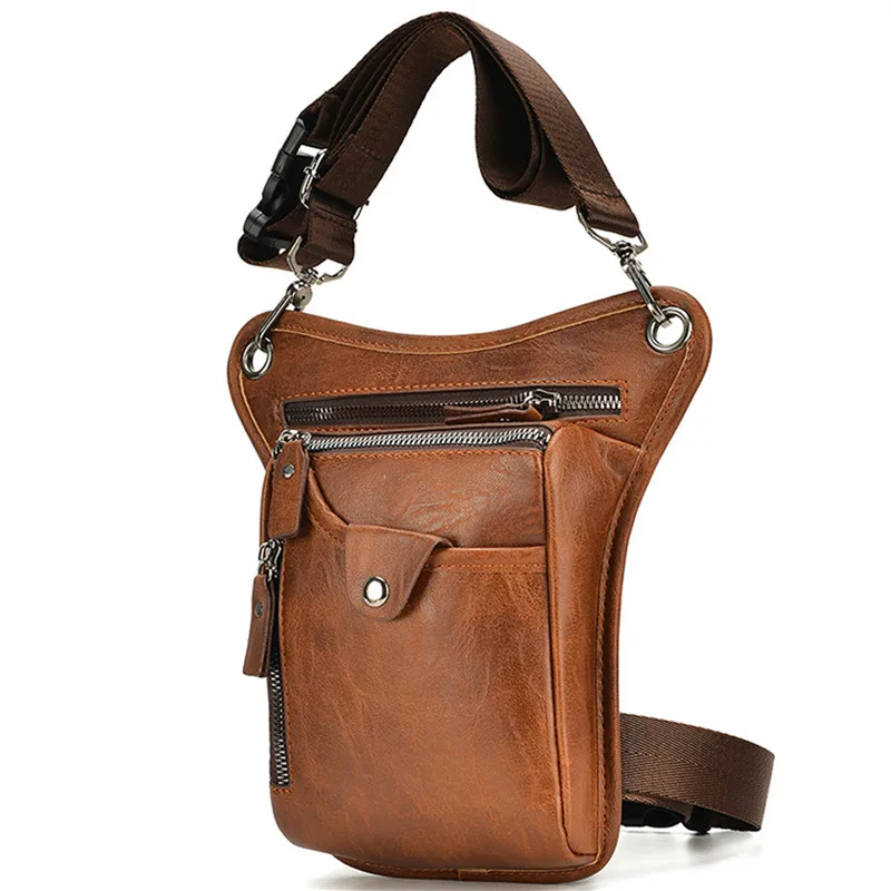 Pu Lederen Heren Design Casual Koffie Classic Schouder Sling Tas Mode Reis Heuptas