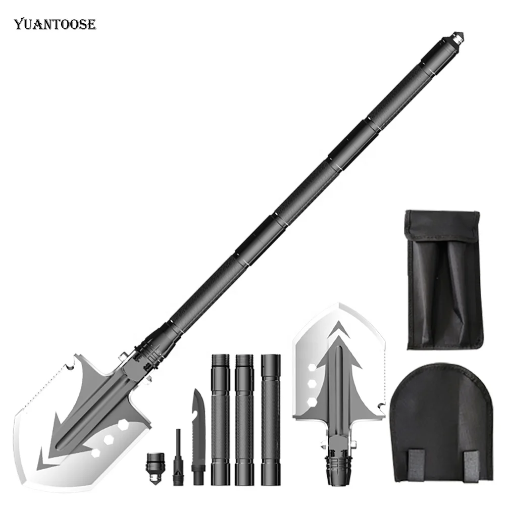 

Outdoor Multi Function Stainless Steel Shovel Multitool Purpose Portable Survival Compact Tactical Shovel