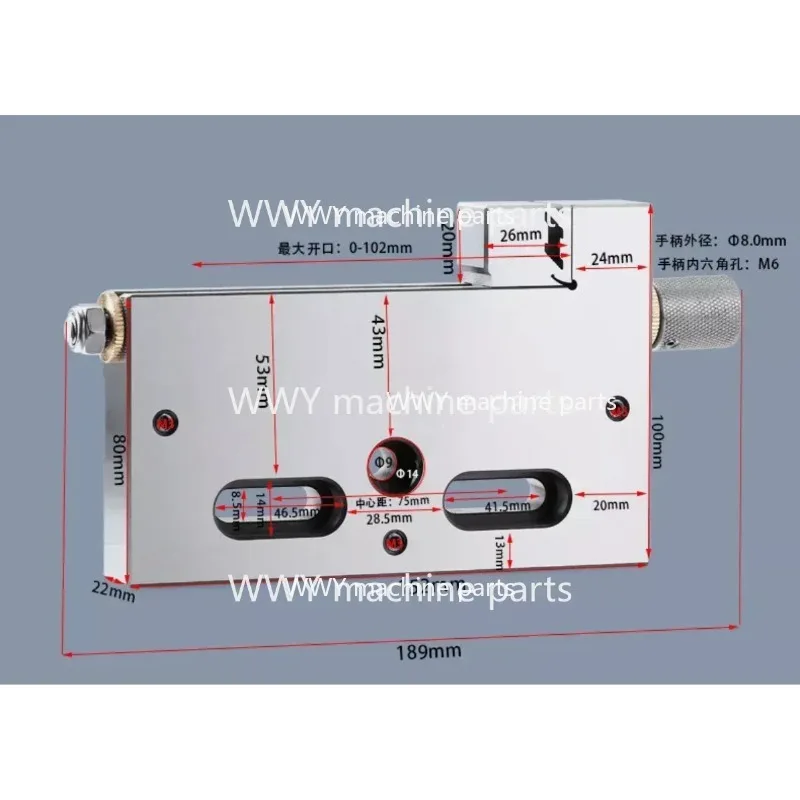 Suitable for 1PC CNC Wire Cutting High-precision Stainless Steel 2-4 Inch Jaw Open CNC Wire Cutting Fixture