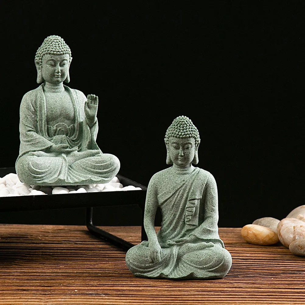 

Aquarium Buddha Adorn Meditating Buddha Decor Zen Style Craft Not Easy Deform Decoration Aquarium Decor