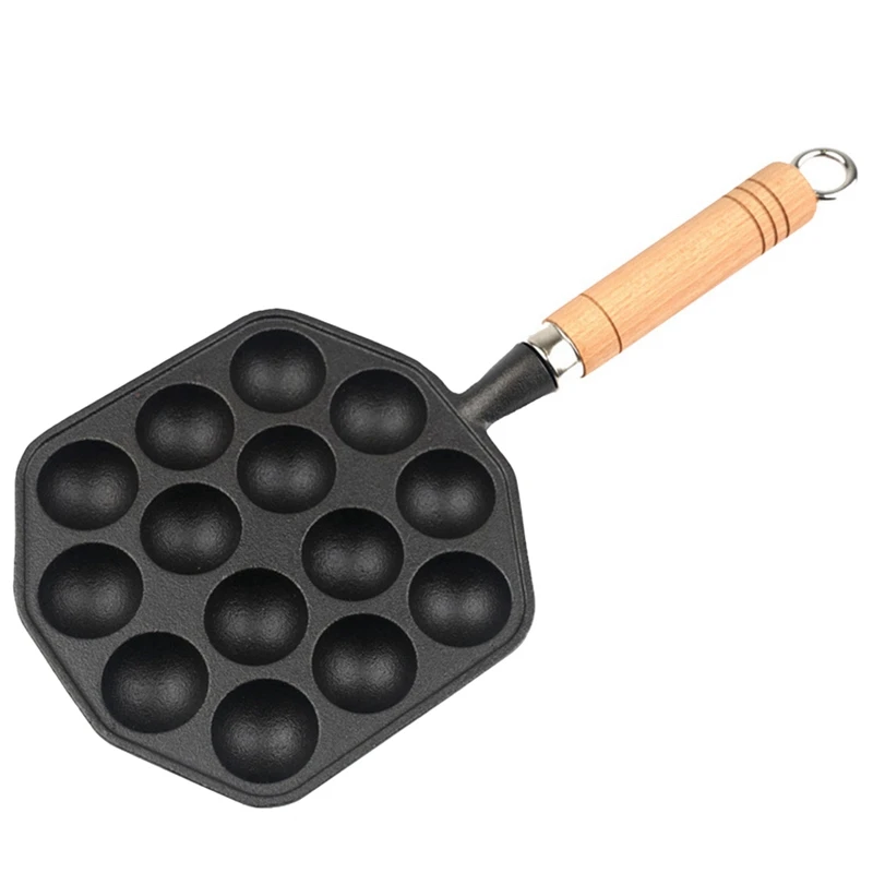 Takoyaki Baking Pan Takoyaki Baking Pan Iron 14 Cavities Multi-Functional Barbecue Plate