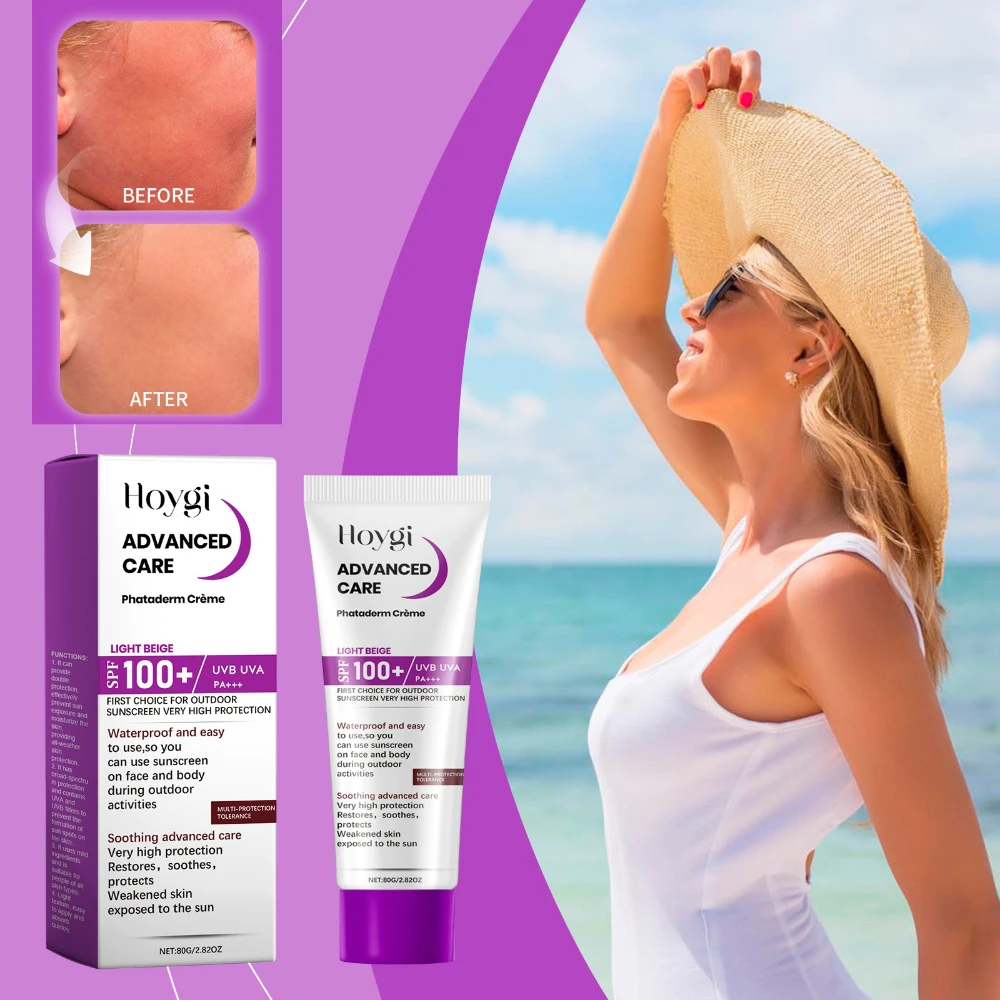 Soothing Protective Cream, Moisturizing, Refreshing and Breathable Isolation Outdoor Ultraviolet Skin Care Protective Lotion