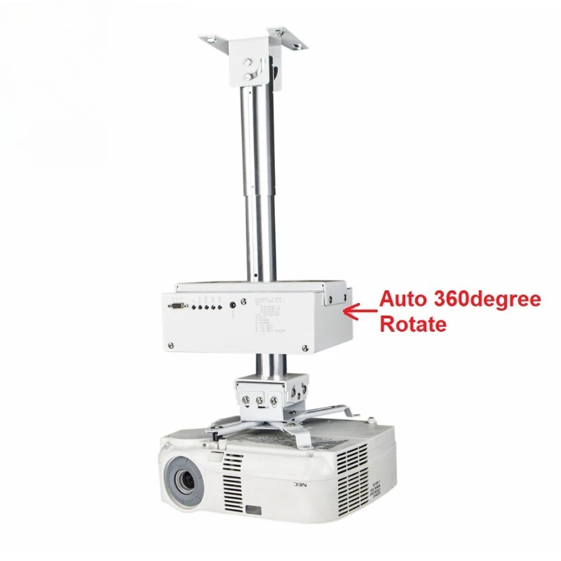 Electric rotating installation lift, ceiling projector hanger, adjustable length, extendable