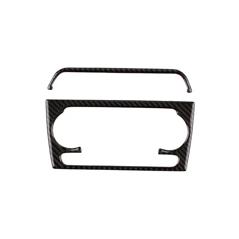 For Audi Q3 2013 2014 2015 2016 2017 2018 Car Interior Accessories Air Conditioning Knob Frame Trim 2pcs Soft Carbon Fiber