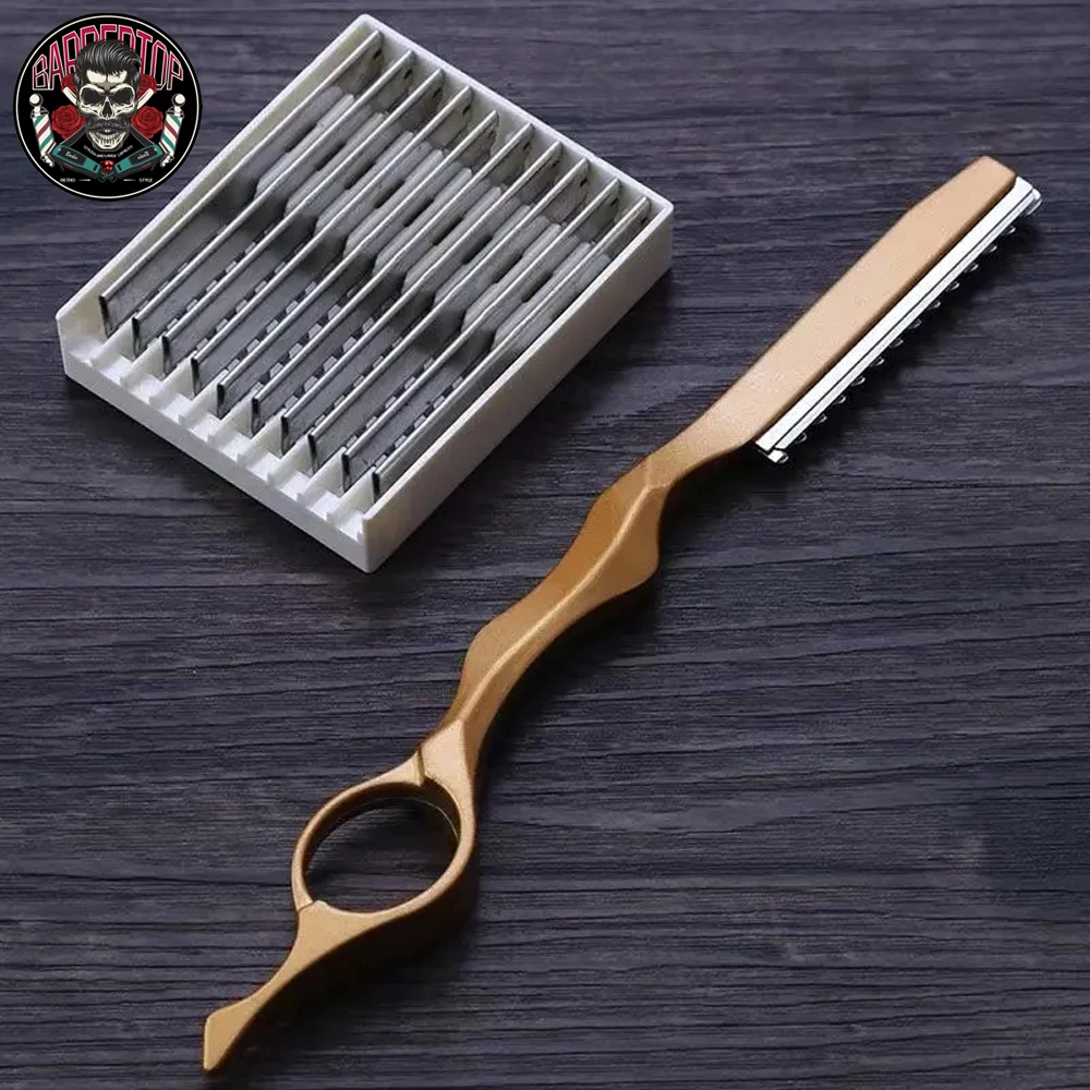 Salon Manual Shaving Shave Face Eyebrow Beard Tools Stainless Steel Straight Shaving Knife Multi-Function Tools Salon Supplies