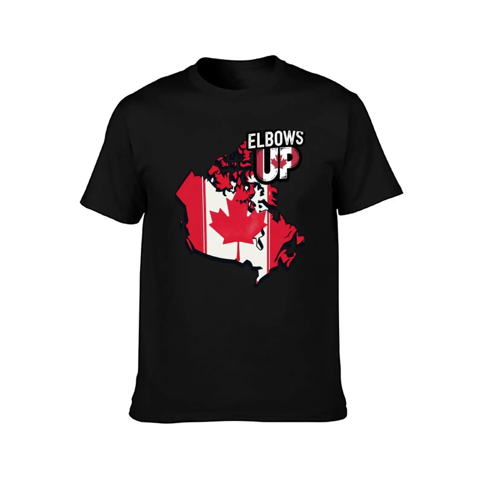 Canadian Map with ‘Elbows Up’ Phrase – National Colors Design T-Shirt Holiday Outdoor T-Shirt