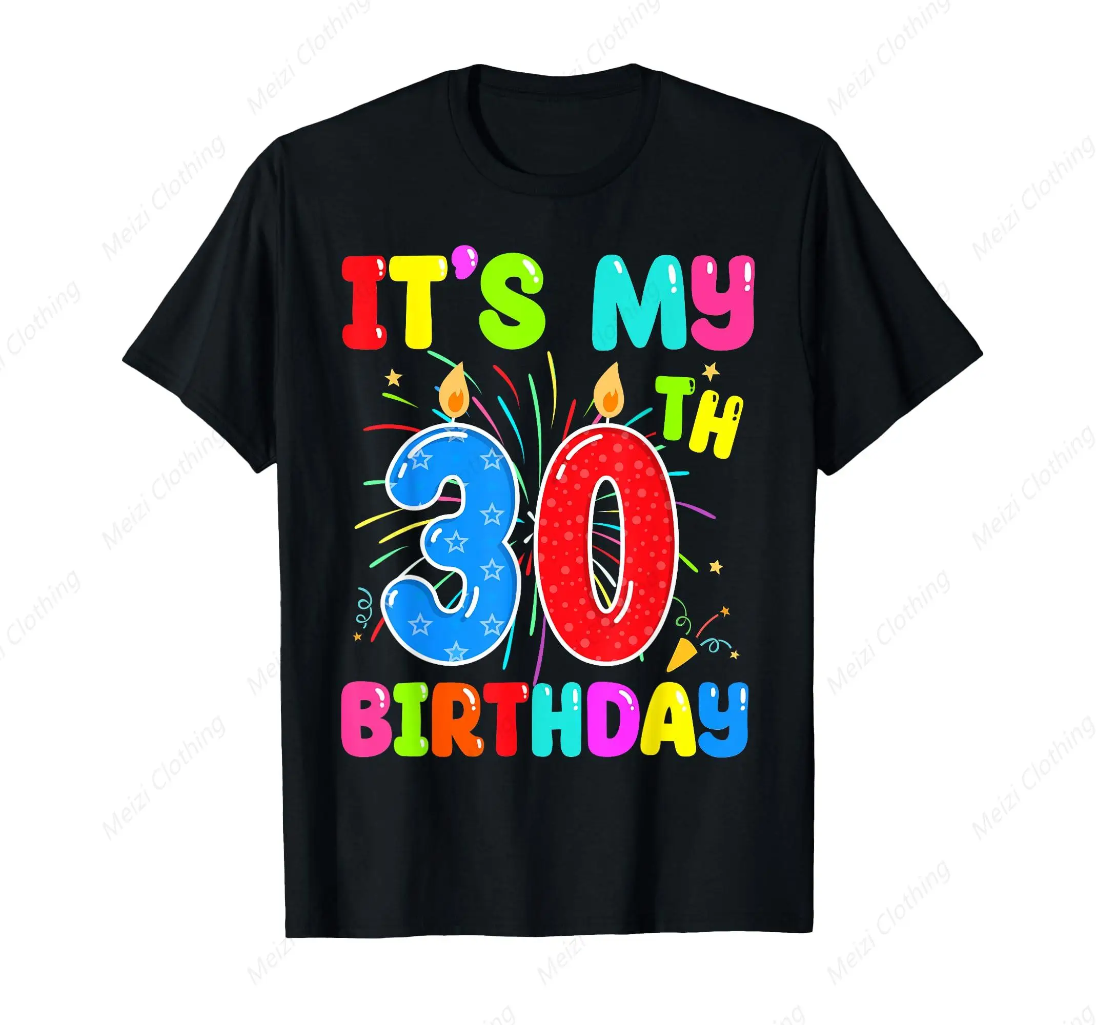 

This Is My 30th Birthday, A Cool Retro Printed Casual Cotton Top For Men And Women'S T-Shirts