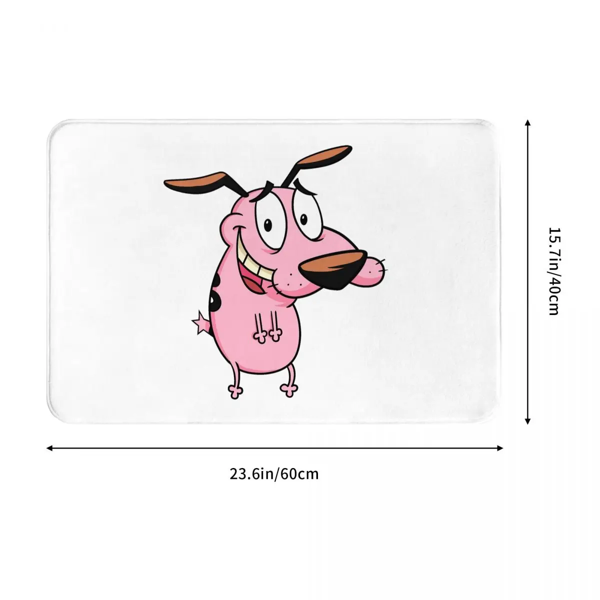 Cute Courageous Cowardlys Dog Doormat Dust-proo Carpet Rug Kitchen Entrance Home Floor Mat for Bathroom Footpad Mats