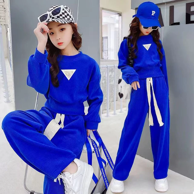 Sweat shirt a manches longues et pantalon large pour fille ensemble de vetements a la mode pour enfant de 8 10 12 et 14 ans collection automne et printemps 2023 AliExpress