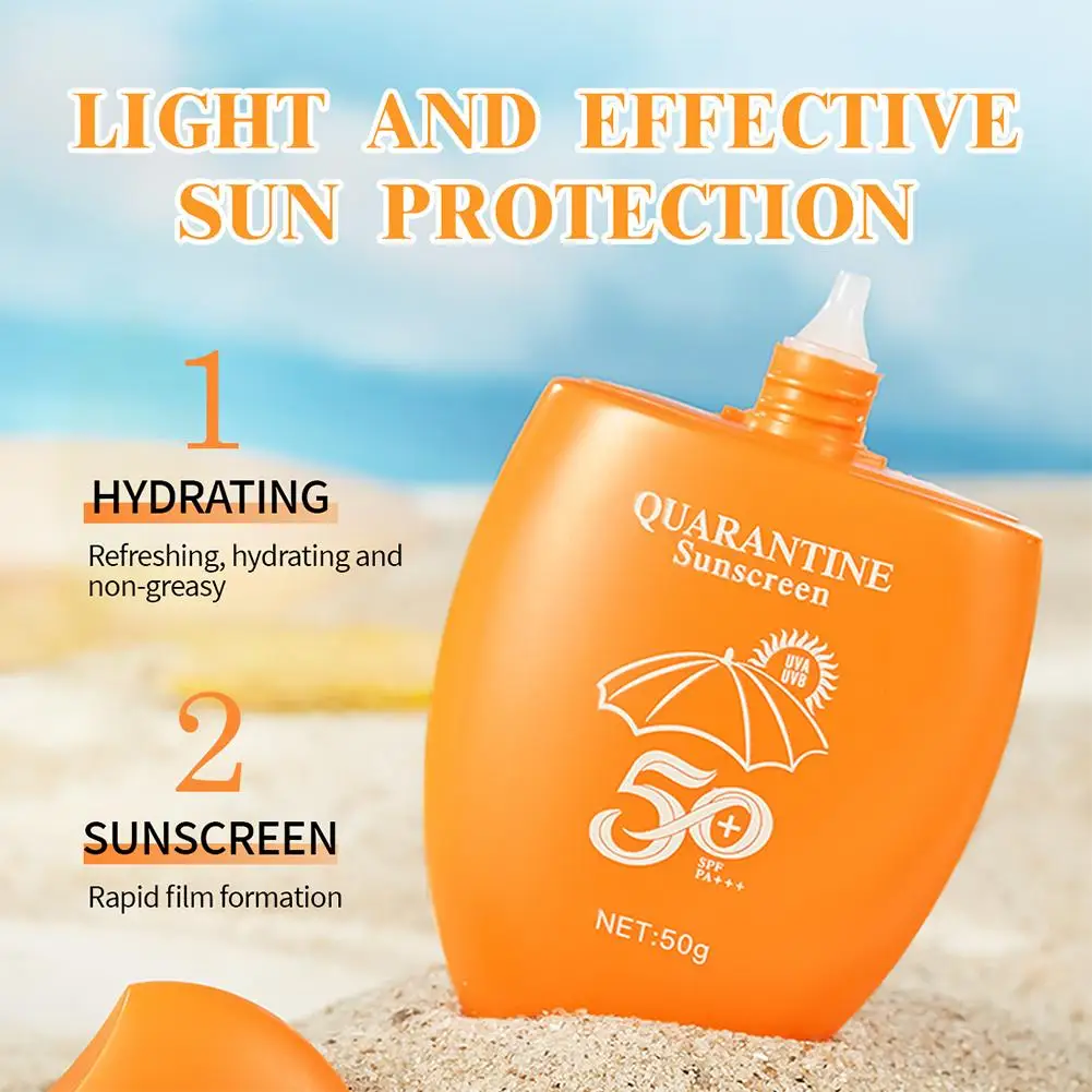 SPF50+ Facial Sunscreen Isolation Cream Summer UV Protection Moisturizing Skin Protector Solar Blocker PA+++ Sunblock