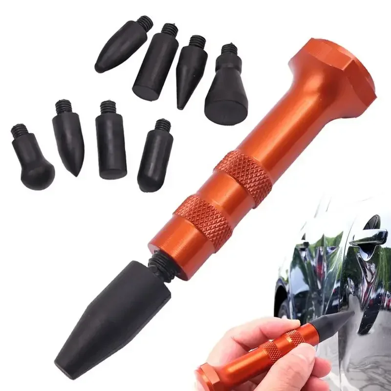 Dent moldar percussão reparação ferramenta, dent dent, martelo de borracha, nivelamento caneta, 9 formas
