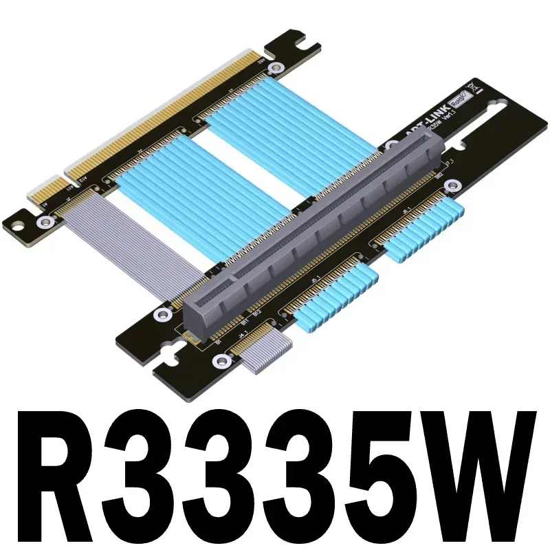 Graphics Card Extension Cable Right Angle PCIE 4.0 X16 Compatible with ASUS ROG Chassis Graphics Adapter Vertical