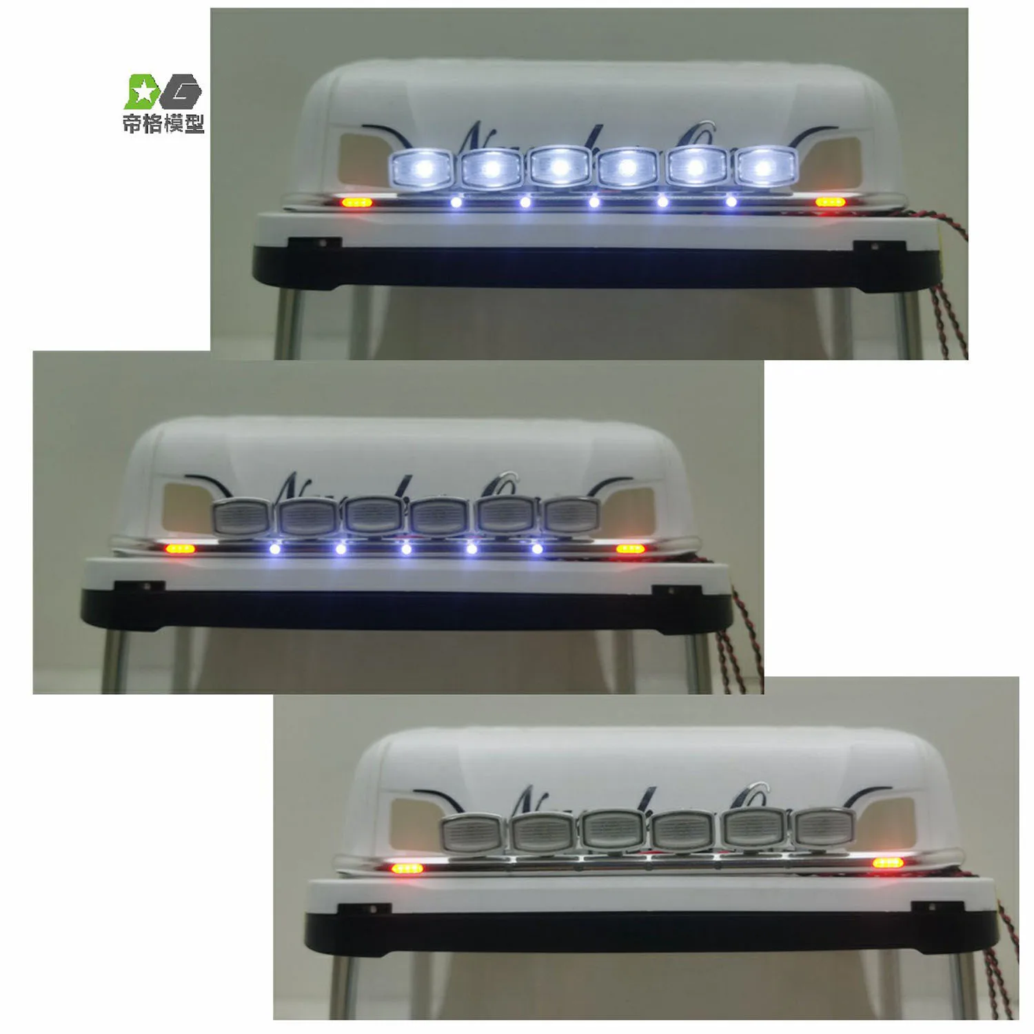 Cabin Roof LED Light Bar Squarelight For 1/14 770S 56368 56371 Remote Control Tractor Truck Car Model Decorative Parts