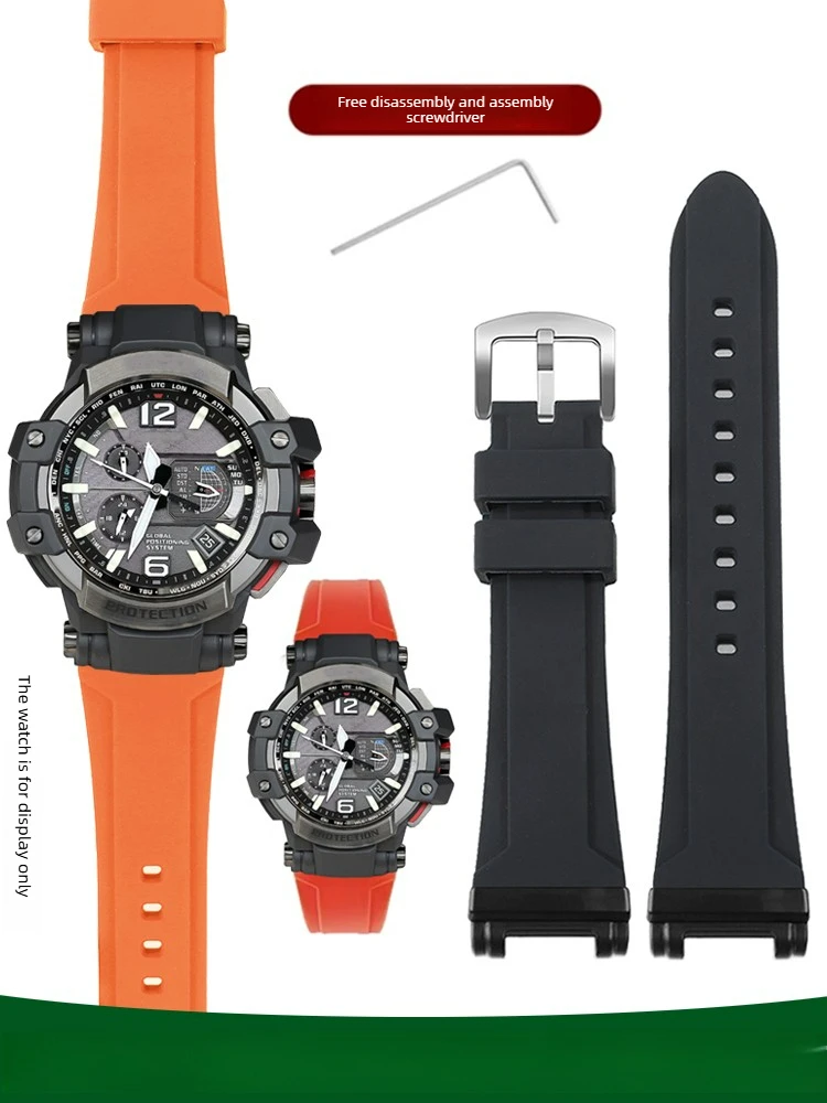 ラバー時計ストラップはカシオ-gpw-1000-ビッグエアバス-g-shock-シリーズ修正シリコンブレスレット男性用に適しています。
