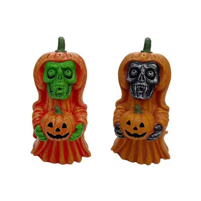 

-Вересень, голова тыквы, украшение в виде черепа, фигурки скелетов, крутая статуя, череп на Хэллоуин, ужасные украшения для домашнего декора