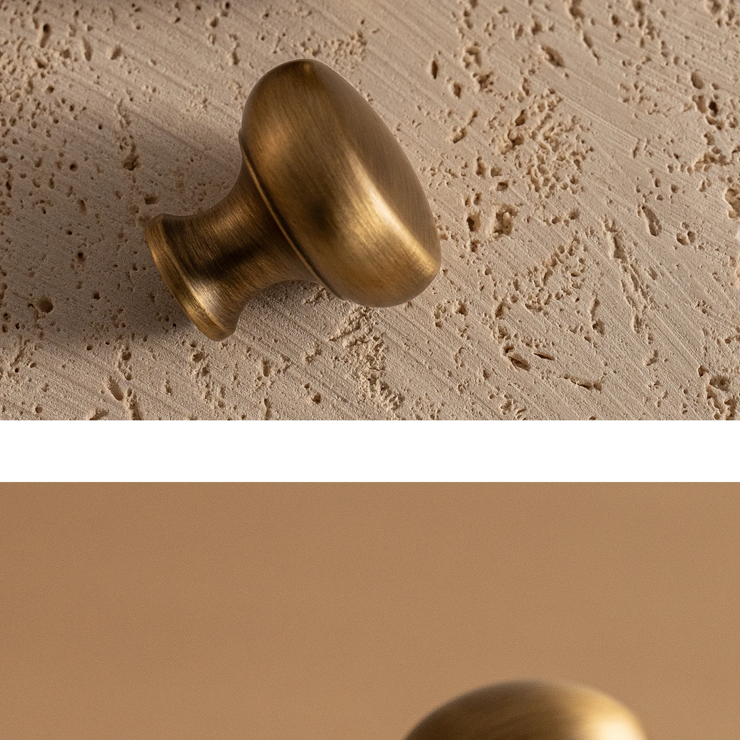 Antique brushed brass single-hole cabinet knob 26