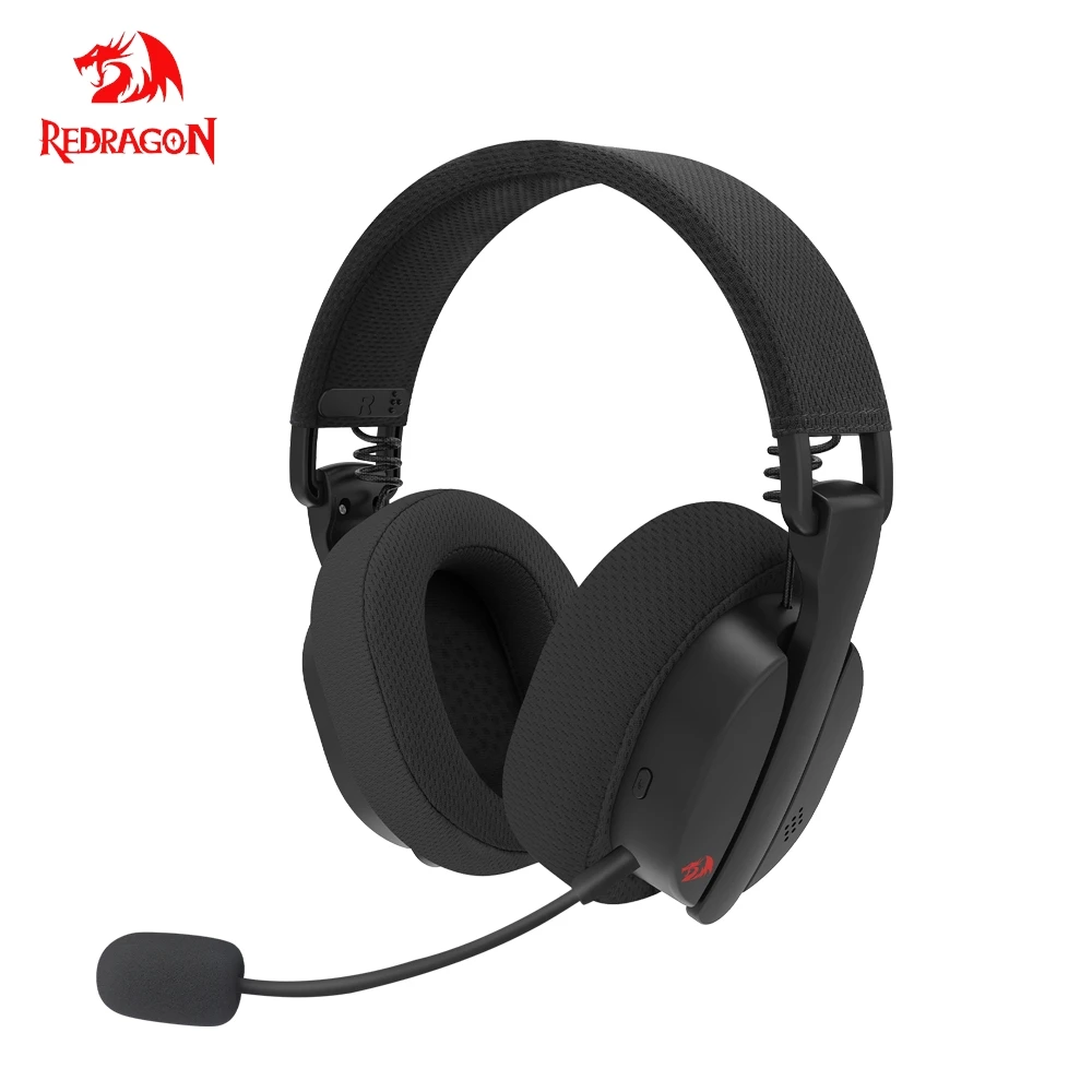 REDRAGON LUCE H888 USB 2,4G, auriculares inalámbricos con soporte Bluetooth, auriculares para juegos por cable, auriculares para ordenador, PC, portátil, auriculares con micrófono
