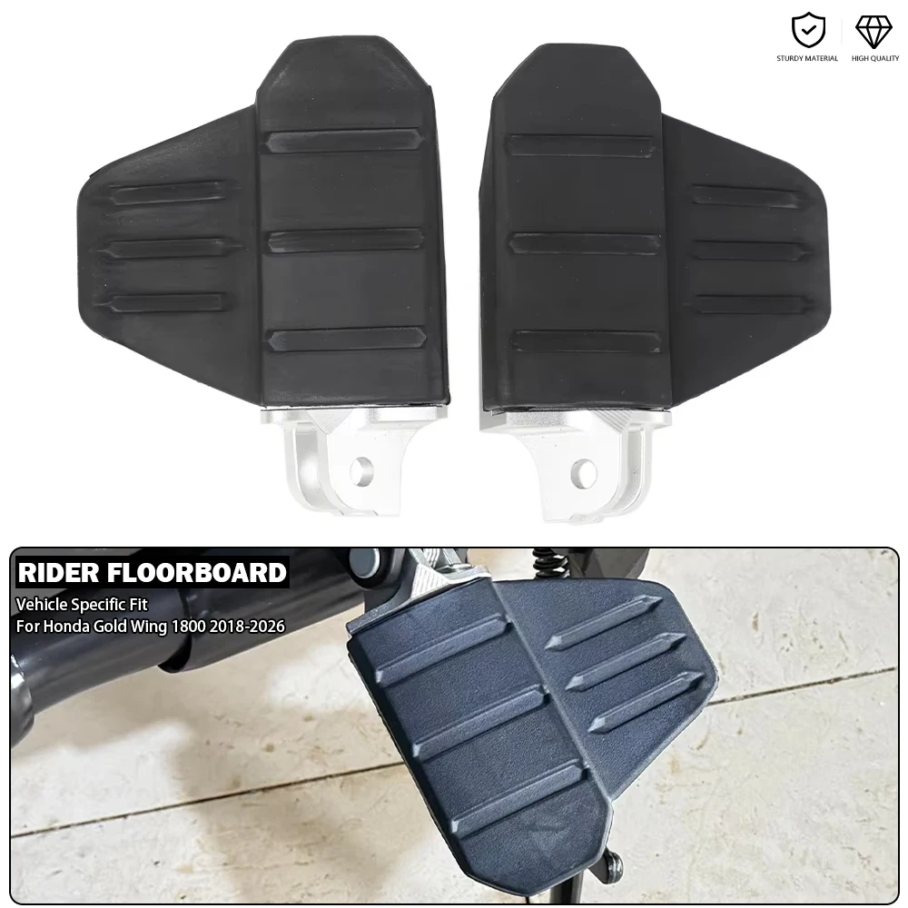

Motorcycle Wide Foot Pegs Rider Floorboards Driver Footboard Fit For Honda Gold Wing 1800 Tour Goldwing GL1800 DCT F6B 2018-2026