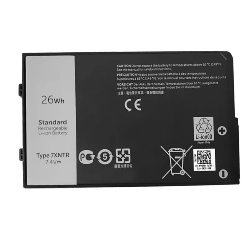 7.4V 26WH 7XNTR 7.6V 34WH J7HTX 2JT70 Laptop Battery For Dell Latitude 12 7202 7212 7220 T03H001 T03H002 02JT70