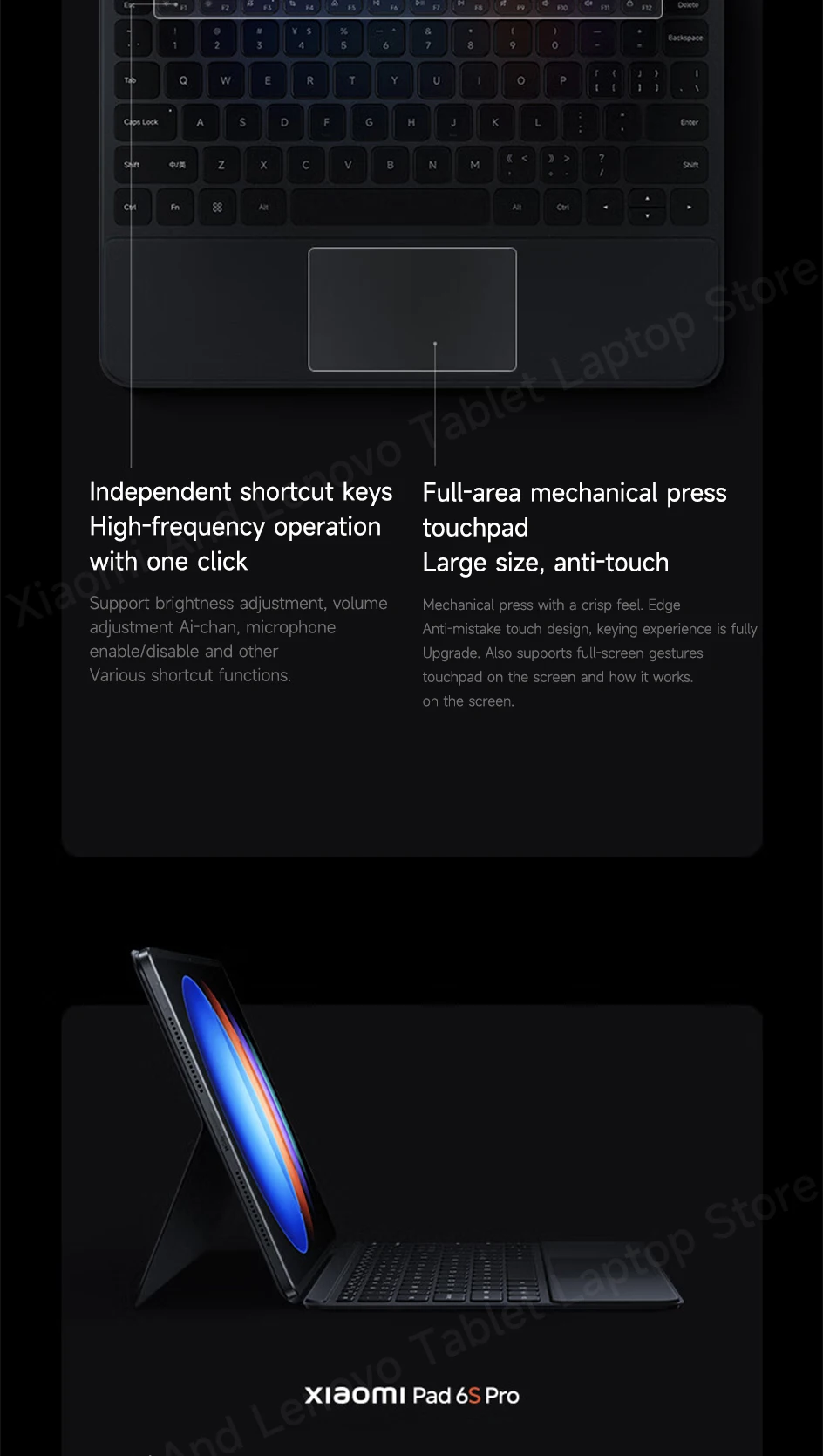 Xiaomi Tablet Xiaomi Pad 6S Pro 12.4 Snapdragon 8 Gen2 12.4" 3K 144Hz Display Hyper OS 10000mAh 120W Super Fast Charge Tablet PC