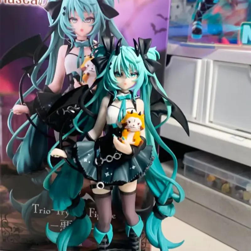 Heißer 19cm Hatsune Miku Anime Kleiner Teufel Waschbär Kawaii Action Figure Pvc Puppe Modell Figur Spielzeug Desktop Dekoration Urlaub geschenk