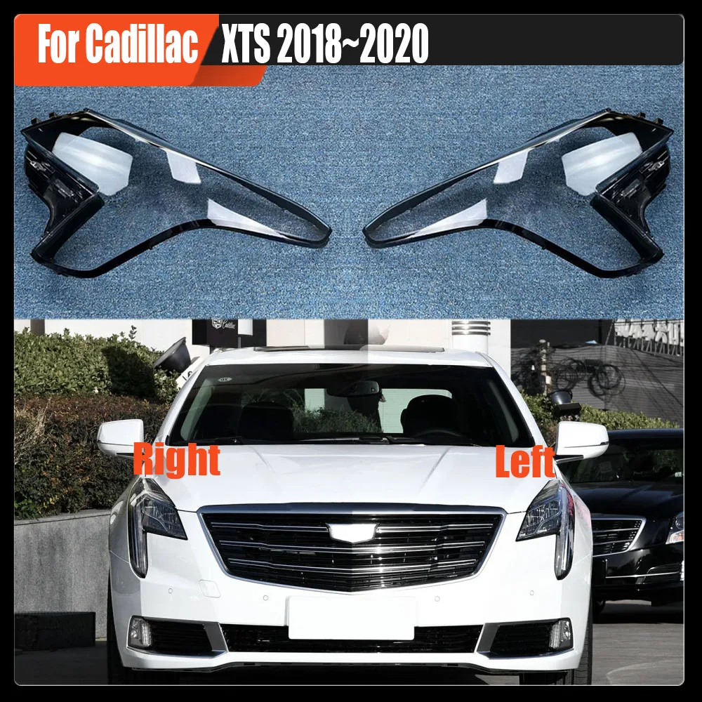 

For Cadillac XTS 2018~2020 Front Headlight Cover Transparent Mask Headlamp Lamp Shell Replace Original Lampshade Plexiglass