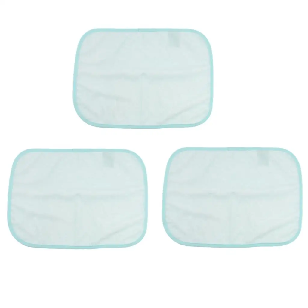 3pcs Waterproof Pee Incontinence Bed Pad Mattress Sheets Blue