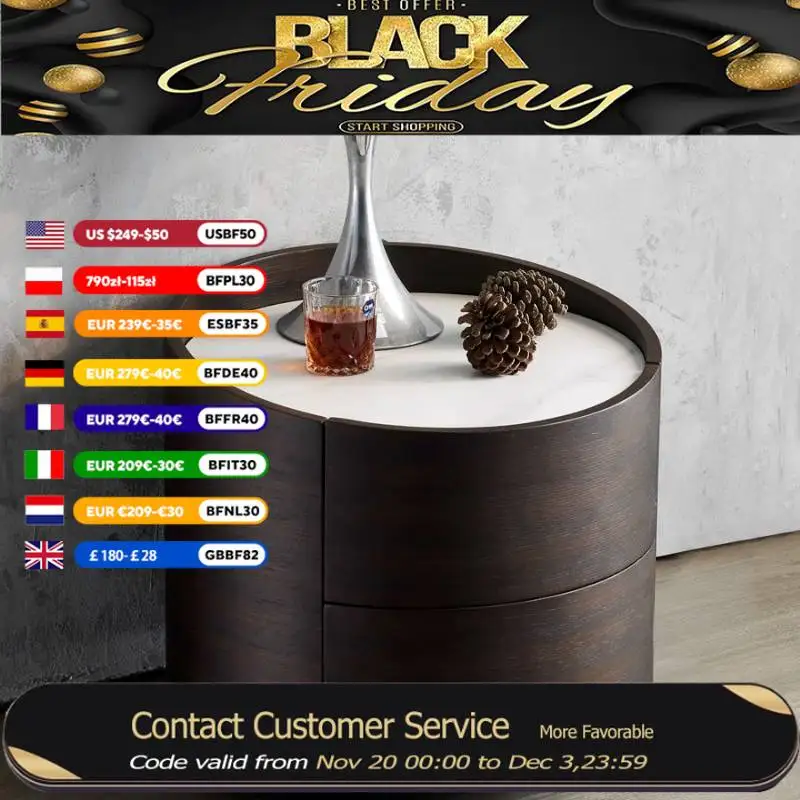 

Round Modern Bedside Table Designer Lowprofile Girls Bedroom Bedside Table Coffee Minimalist Mesitas De Noche Furniture