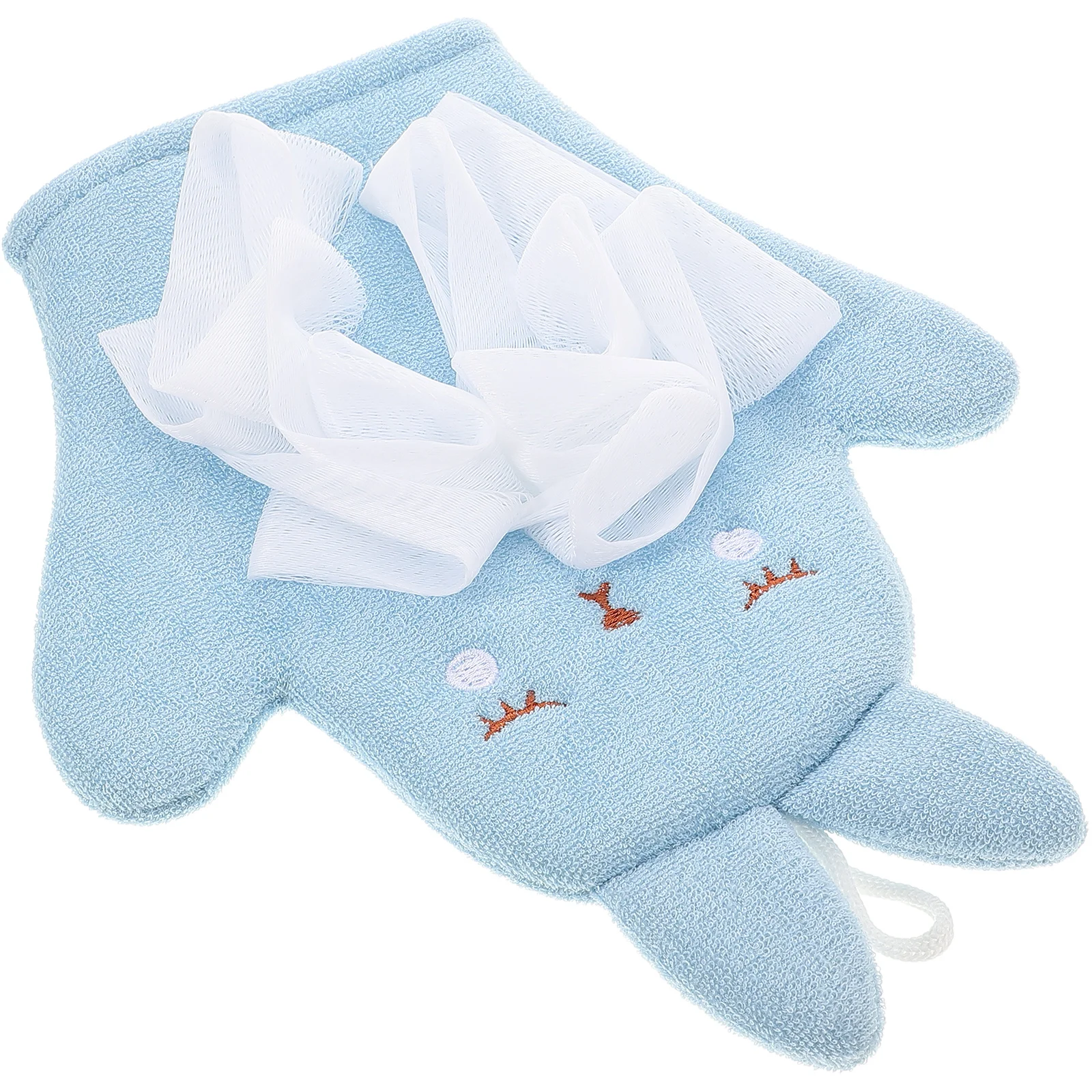 

Double-Sided Baby Bath Mitt Soft Rabbit Shape Baby Washcloth Cartoon Bath Glove Wash Mitt for Toddlers