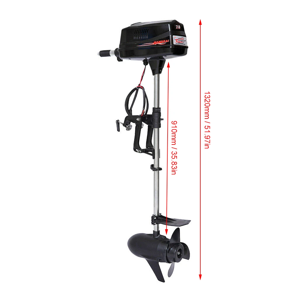 HANGKAI-Motor De Barco De Pesca Inflável Elétrico, Brushless Trolling Motor, 1.8KW Poder Forte, Acessórios Do Barco, Marinha, 48V