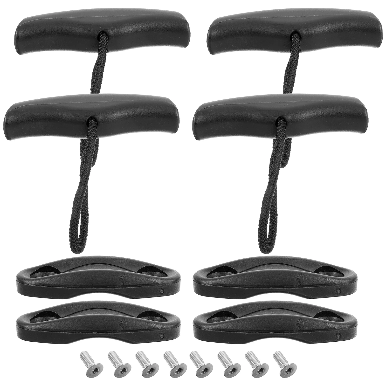 

4 set Durable Kayak Pull Handle With Rope Cord Ergonomic Anti-Skid Marine Boat Canoe Carry Accessories Replacement Kit