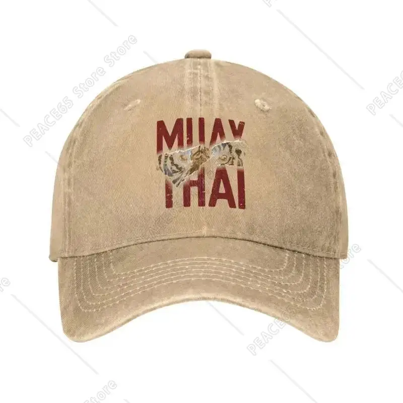 

Fashion Cotton Muay Thai Tiger Denim Baseball Cap for Men Women Adjustable Thailand Martial Art Dad Hat Sun Protection