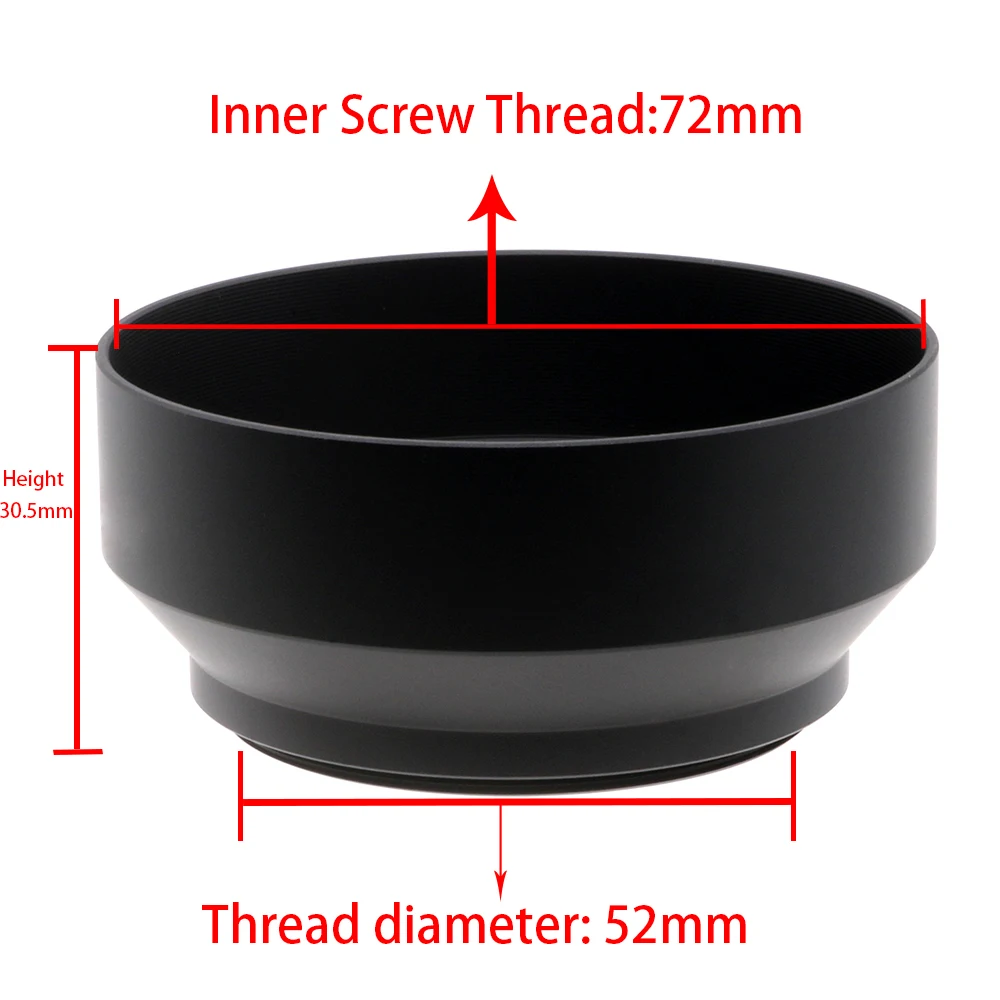 New 52mm for Nikon 50mm f/1.4D Black Metal Lens Hood 52mm thread