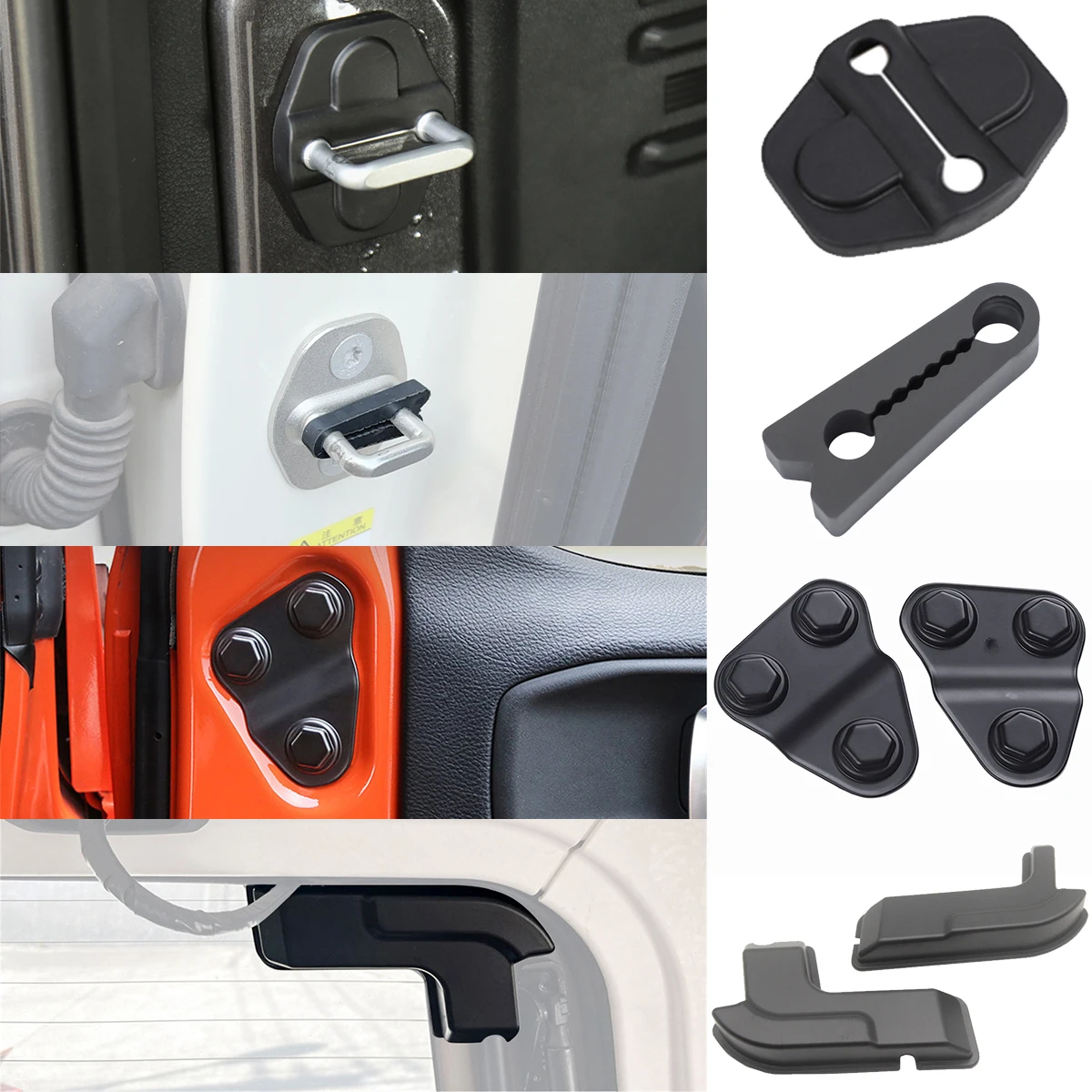 Door Lock Buckle Screw Interior Protector Trim Rear Windshield Heating Wire Cover for Jeep Wrangler JL JT Gladiator 2018-2026