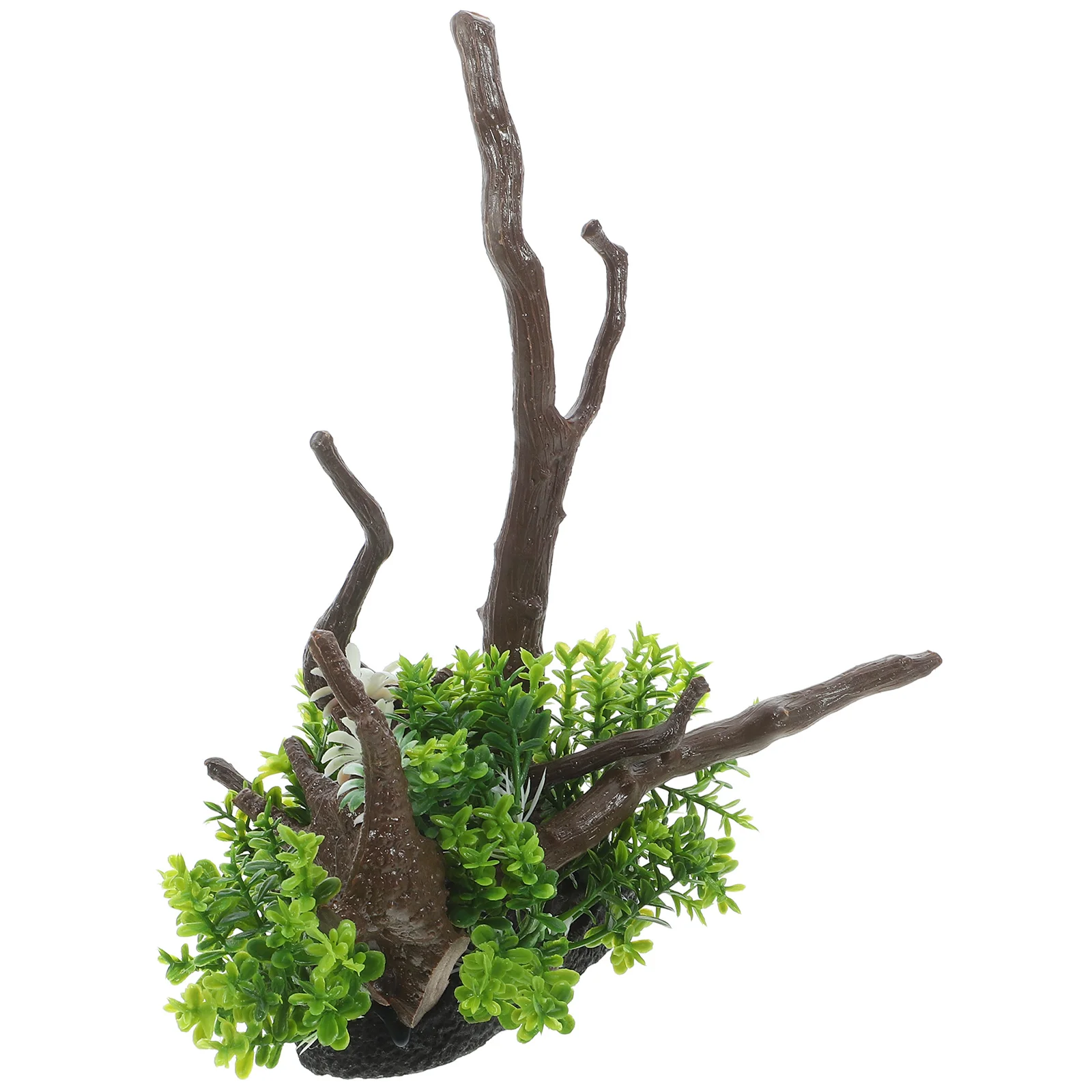 

1 PCS Realistic Simulation Aquatic Faux Wood Decor Lifelike Landscape Accessory Plastic Model Vibrant nament for Unique