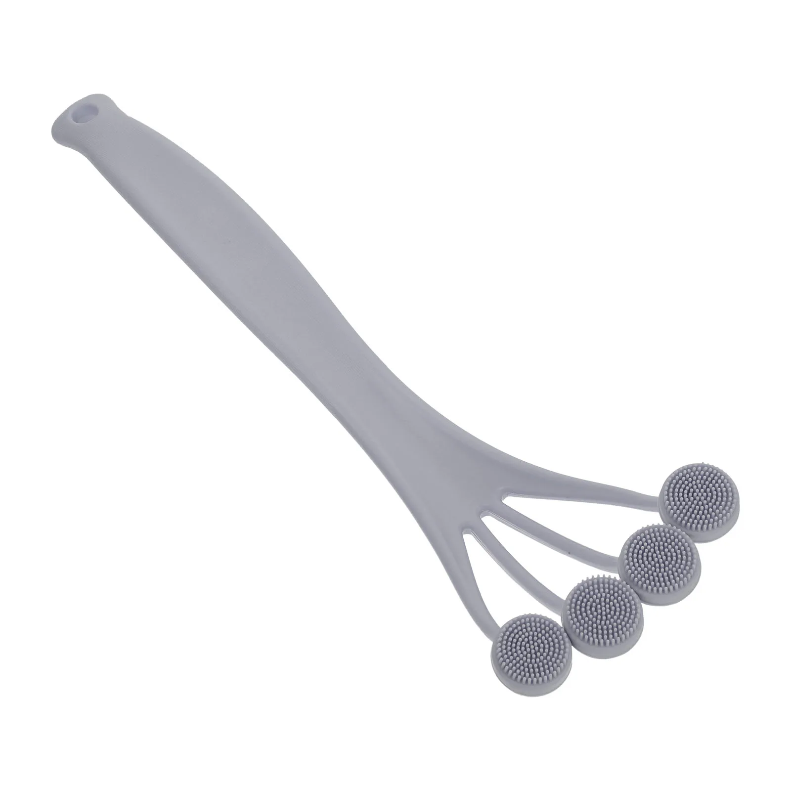 

Silicone Bath Brush Long H Foot Arm Leg Back Exfoliating Shower Body Scrubber Tool 4 Massage Heads Practical Cleaning
