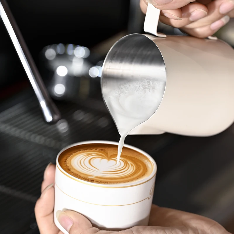 إسبرسو قهوة الحليب مزبد إبريق الفولاذ المقاوم للصدأ تبخير باريستا لاتيه Frother كوب كابتشينو إبريق الحليب كريم إبريق مزبد