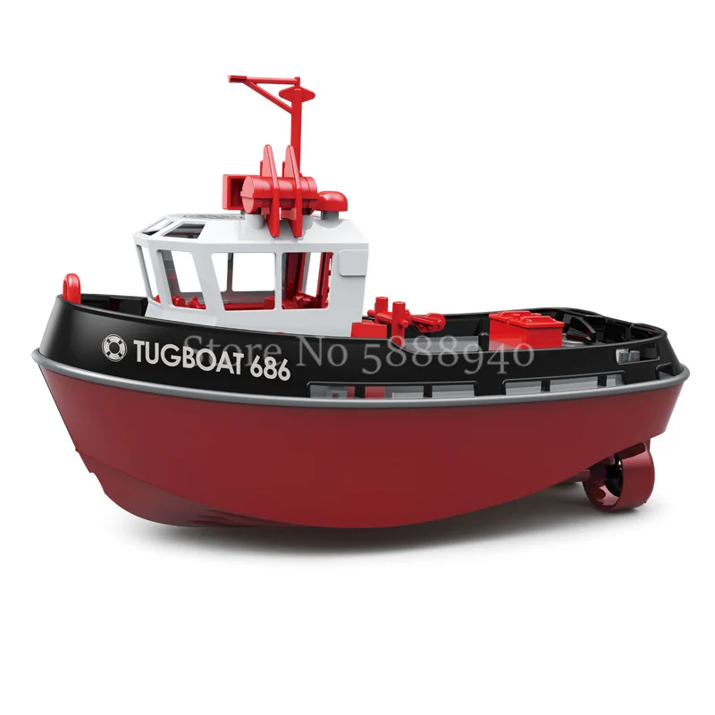 1:72 Podwójny silnik zdalnie sterowany Tugboat 2.4G Uszczelka elektryczna Wodoodporna dookólna jazda Chłodne oświetlenie RC Model łodzi Zabawki