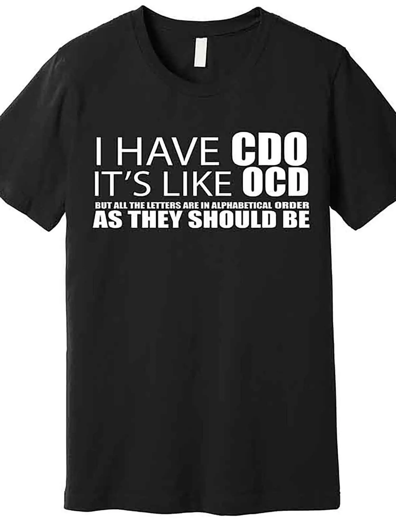Men'S T-Shirt with a Summer Retro Style, Featuring a Street Fashion Theme And a Humorous Print about CDO And OCD. This Comfortable Round-Neck Tee Is Perfect for Casual Wear And Outdoor Activities, Including Easter And St. Patrick'S Day