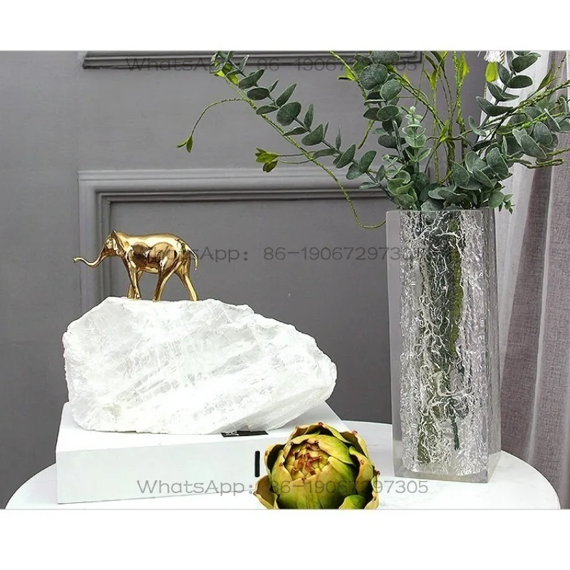 Suitable for Living Room TV Cabinet Home Art Bronze Elephant Animal Soft Decoration