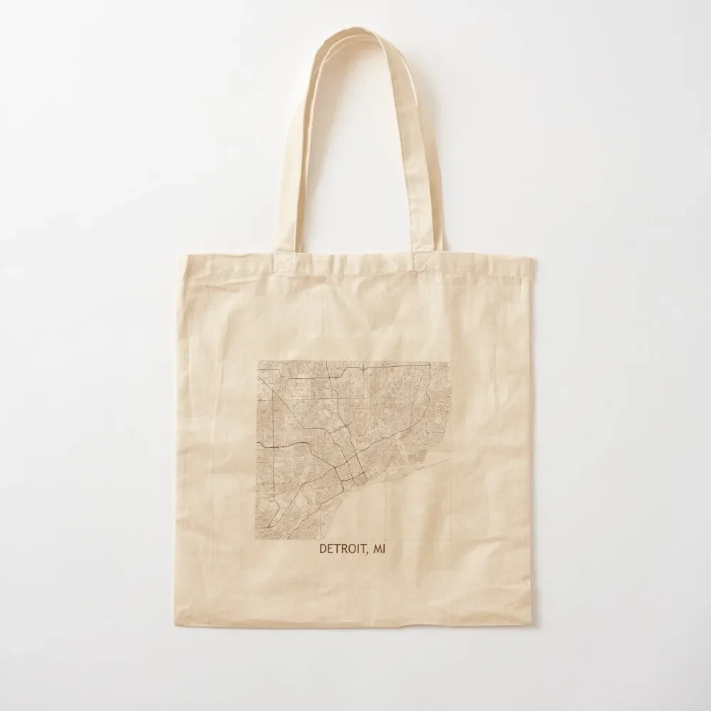 

Detroit, MI Hexadic Topographical Map Vintage Tote Bag Woman shopper bag tote bag custom