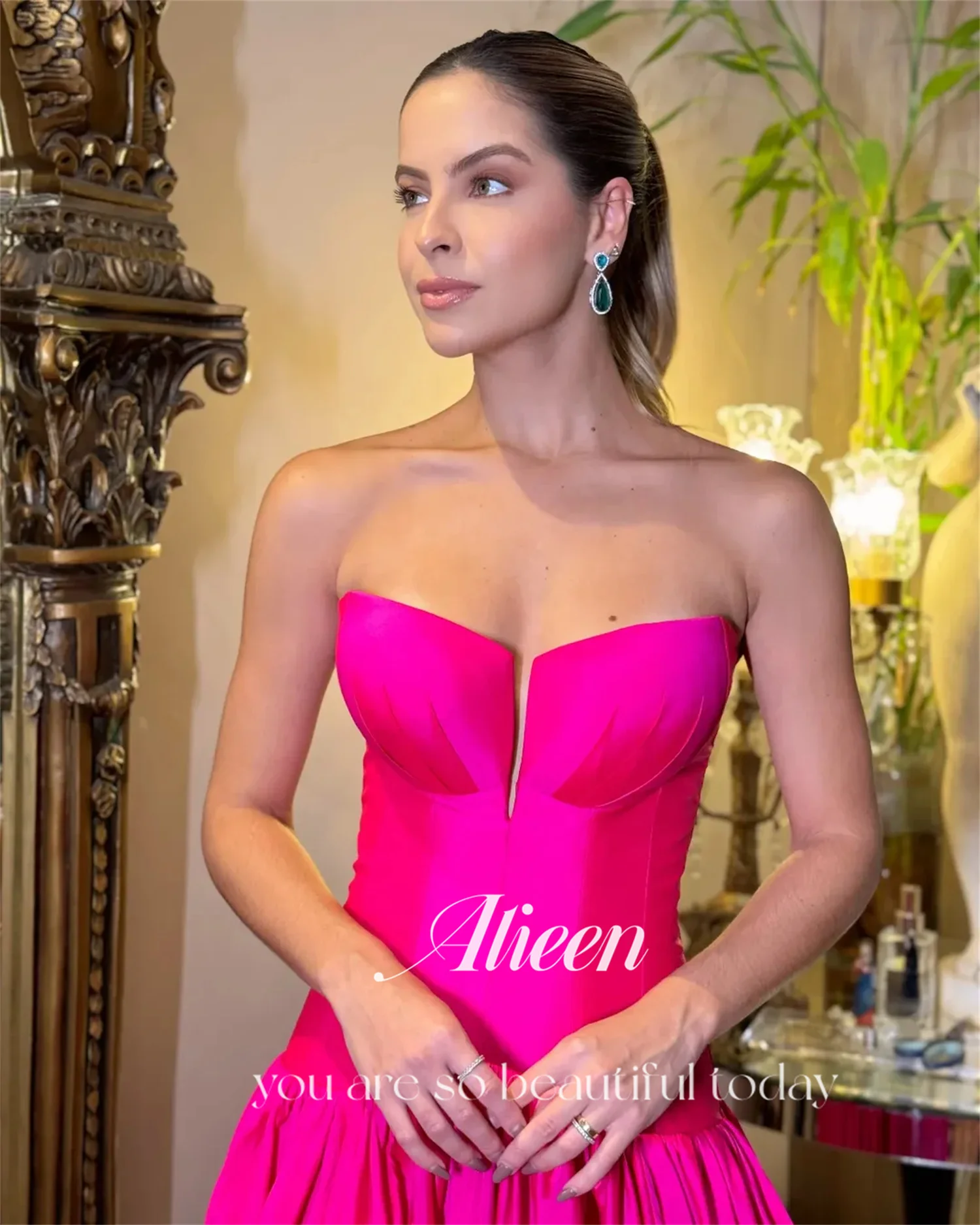 Aileen Customized Dubai Luxury Evening Dresses for Special Occasions Satin فساتين سهرة Long Prom Dresses 2025 Vestidos De Noche image 2